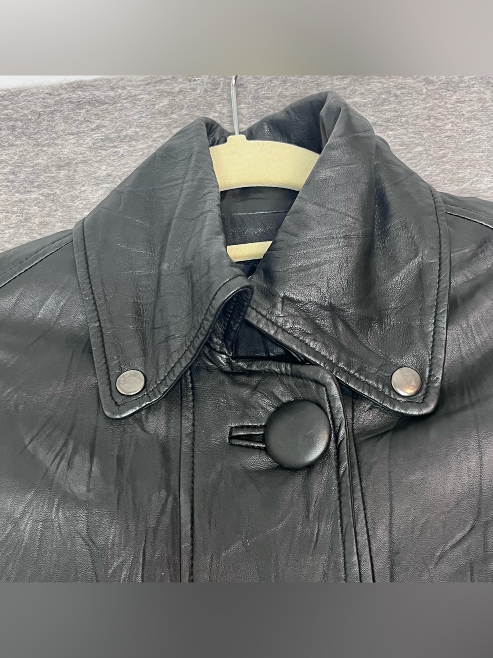 Bagatelle Collection Leather Blazer Jacket Womens Size 8 Kimono Cropped Layer - Picture 10 of 14